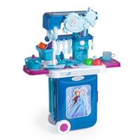 מזוודת טרולי נפתחת למטבח מודרני מועוצב מהסרט פרוזן