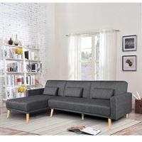 מערכת ישיבה פינתית מבד נפתחת למיטה זוגית דגם נופר