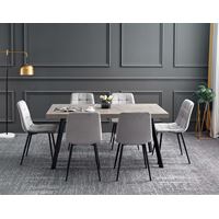 מערכת פינת אוכל הכוללת שולחן ו 6 כסאות דגם אמרטו