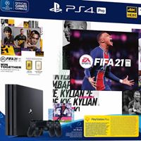 קונסולה PS4 PRO 1TB+משחק FIFA21+בקר נוסף