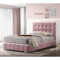 מיטת נערות 120x190 מרופדת בד קטיפתי HOME DECOR