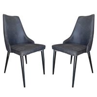 זוג כסאות מרופדים לפינת אוכל מרופדים בד רחיץ