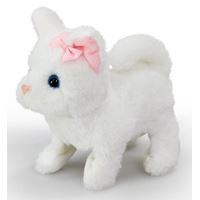 בובת חתלתול לבן אינטראקטיבית זזה ומשמיעה קול!