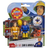 זוג דמויות משחק של סמי הכבאי וארנולד עם אביזרים