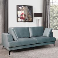 ספה תלת מושבית מרופדת בד קטיפתי HOME DECOR