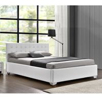 מיטה זוגית מעוצבת 160x200 בריפוד דמוי עור עם ארגז