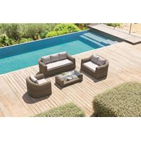 מערכת ישיבה ראטן לגינה דגם MOOR ספה תלת H.KLEIN