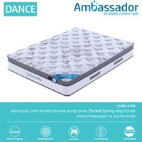 מזרן קפיצים מבודדים עם ריפוד בד אוורירי וקפיצי קצה