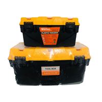 2 ארגזי כלים פלסטיק קשיח צבע צהוב שחור מולר ג'רמני