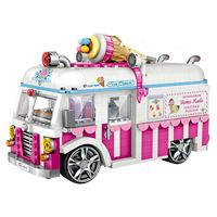 משחק הרכבה איכותי מיני אבני בנייה - מכונית גלידה