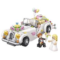 משחק הרכבה איכותי עם מיני אבני בנייה- מכונית חתונה