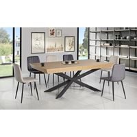 פינת אוכל נפתחת + 6 כיסאות ביסטרו מרקורי LEONARDO