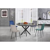 שולחן פינת אוכל עגול 1.3 מ' נפתח ל 1.75 דגם אסף