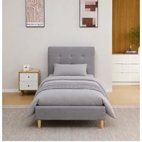 מיטת יחיד 90×190 לידור 90 אפור HOME DECOR
