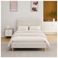 מיטה וחצי 120×190 דגם לידור 120 קרם HOME DECOR