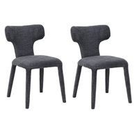 זוג כיסאות לפינת אוכל מרופדים בד קנזס HOME DECOR