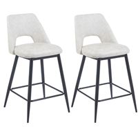 2 כיסאות בר מבד רחיץ דגם ליאו בר LEONARDO
