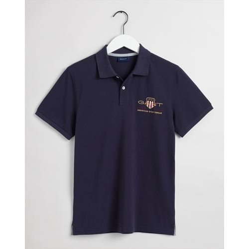 חולצת פולו Gant לגברים דגם Archive Shield SS Pique