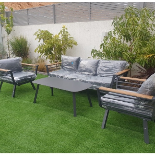 מערכת ישיבה תלת דגם מרסלה אפור כהה מבית H.KLEIN