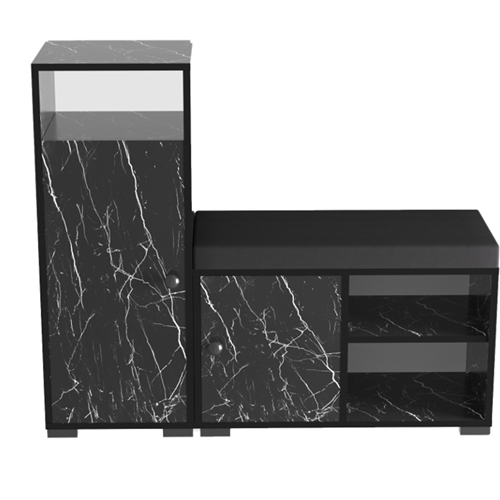 ארון נעליים דגם דנה משולב ספסל מרופד תואם דאבל