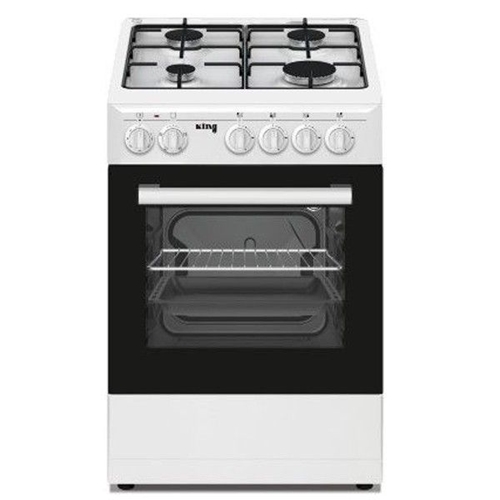 תנור משולב כיריים גז 50 ס"מ 6750 קינג KING לבן