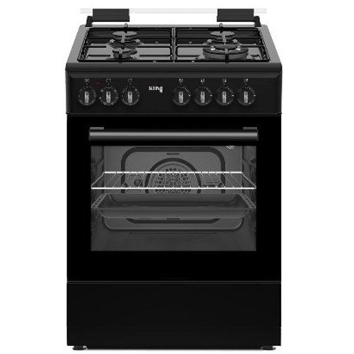 תנור משולב כיריים גז 60 ס"מ 6751 קינג KING שחור