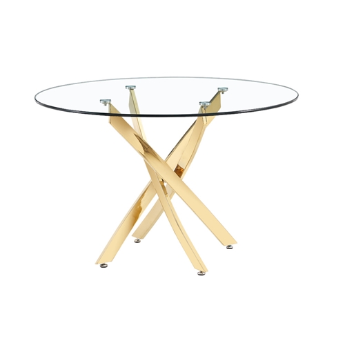 שולחן אוכל זכוכית+4 כיסאות נאפולי-לוטוס HOME DECOR