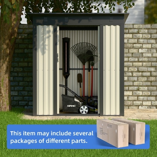 מחסן מתכת דגם SASS2 מידה Garden Top 1.20X1.80