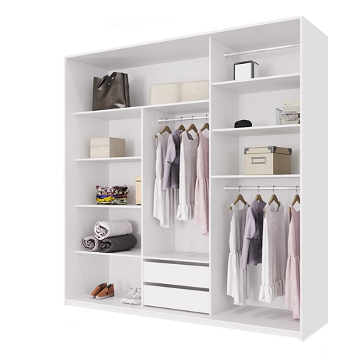 ארון הזזה 180 ס"מ 3 דלתות+מראה ומגירות HOME DECOR