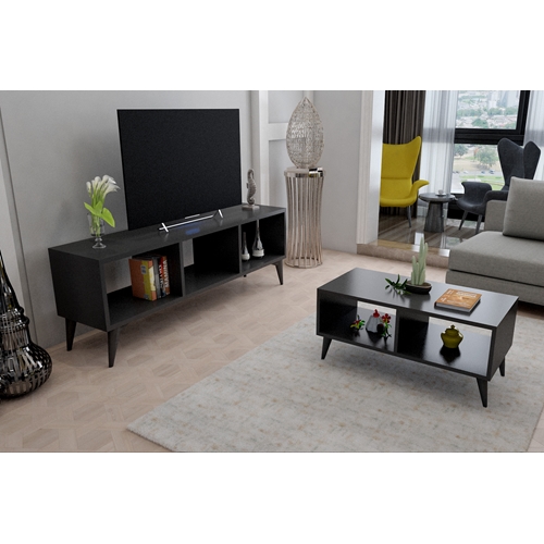 סט מזנון ושולחן לסלון דגם סביון מבית TUDO DESIGN