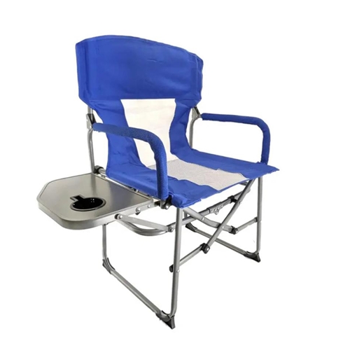 כיסא במאי מתקפל כולל מגש צד עם תא אחסון לשתייה