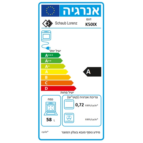 תנור משולב דגם SCHAUB LORENZ K50iX