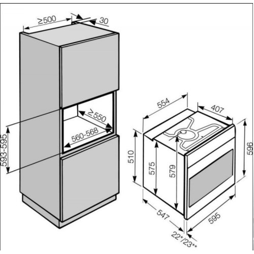 תנור בנוי לבישול ואפייה דגם Miele H 2268-1 B מילה