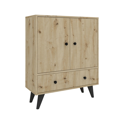 ארונית אחסון ברוחב 75 גוון אלון פורטו TUDO DESIGN