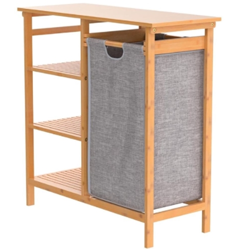 סל כביסה כולל מדפי צד מבמבוק דגם A14 מבית H.KLIEN