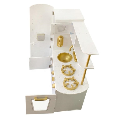 מטבח עץ מפואר דגם נועה זהב מבית מאמא יוקרו