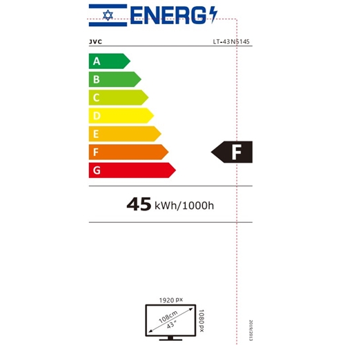 טלוויזיה חכמה "ANDROID 12 43 דגם JVC LT-43N5145