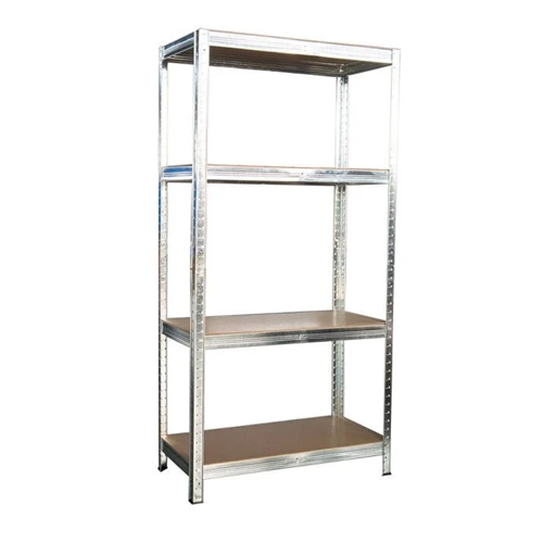 כוננית מתכת עם 4 מדפים בגוון כסוף