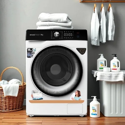 מכונת כביסה 8 ק"ג AIWA AI80-F145083PIDC03 לבן