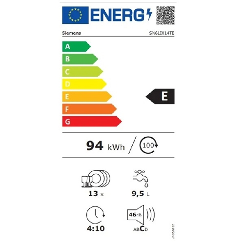 מדיח כלים 60 ס"מ אינטגרלי מלא SIEMENS SN61IX14TE