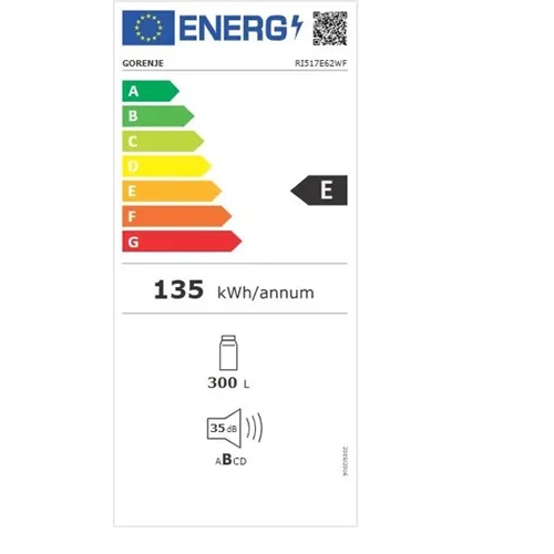 מקרר אינטגרלי הפוך 300 ליטר Gorenje RI517E62WF