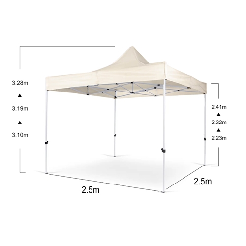 גזיבו מקצועי במידות 2.50*2.50 מטר פתיחה מהירה