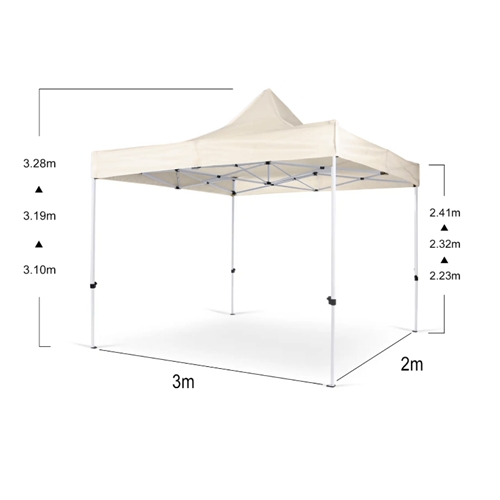 גזיבו מקצועי במידות 2*3 מטר פתיחה מהירה