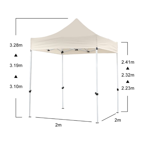 גזיבו מקצועי במידות 2.00*2.00 מטר פתיחה מהירה