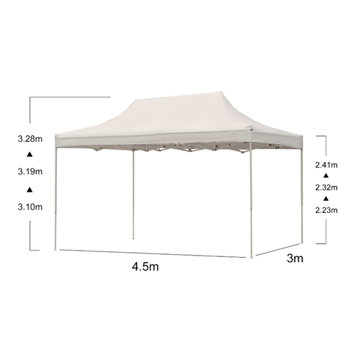 גזיבו מקצועי במידות 3*4.5 מטר פתיחה מהירה