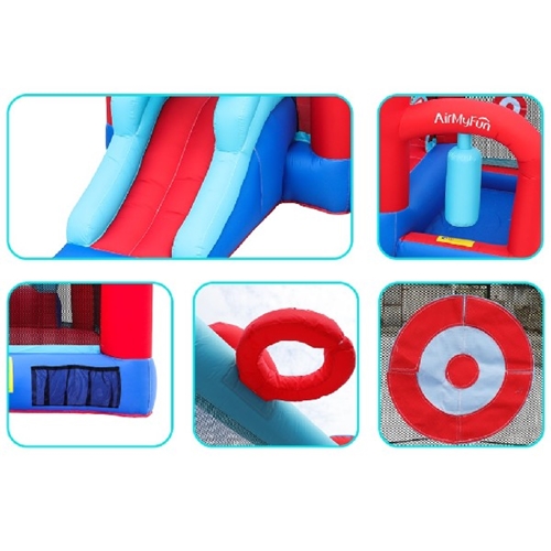 מתקן קפיצה מתנפח עם מגלשה ותותח מים ED800S