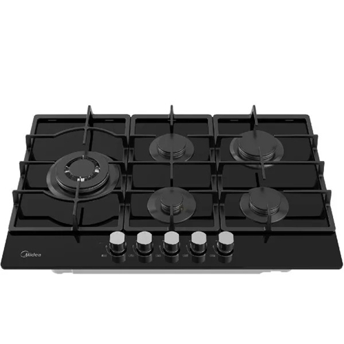 כיריים גז 75 ס"מ דגם Midea 75GP095 זכוכית שחורה