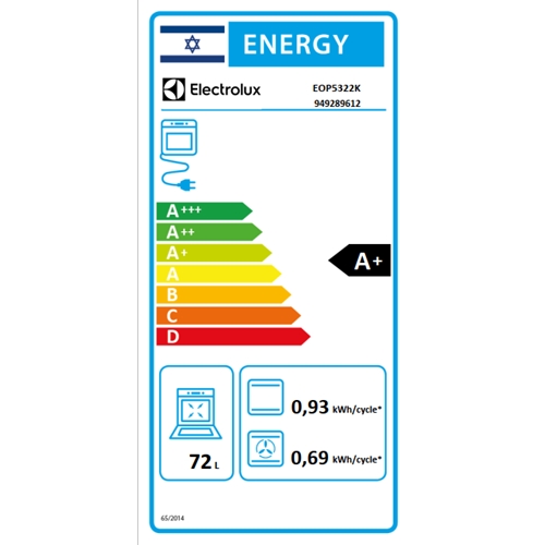 תנור פירוליטי 72 ליטר דגם Electrolux EOP5322K