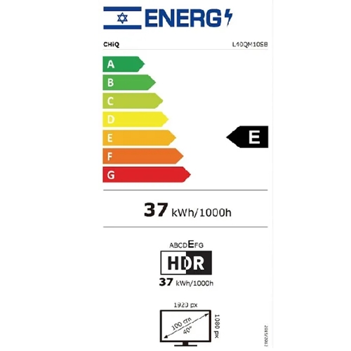 טלוויזיה חכמה "40 CHIQ L40QM10S QLED 2K Google TV