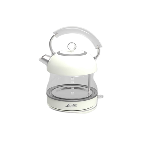 קומקום זכוכית חשמלי עיצוב רטרו SAUTER WK994CR קרם